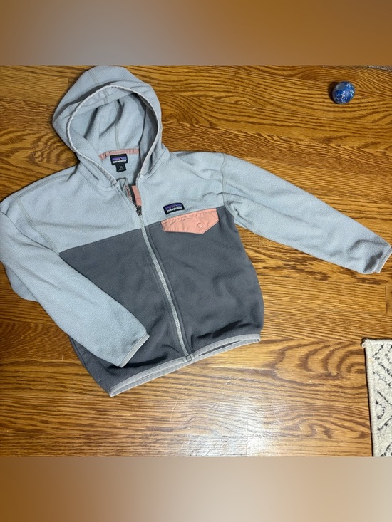 Patagonia Other - Patagonia Kids Fleece Jacket XS 5-6 Hooded Full Zip Colorblock